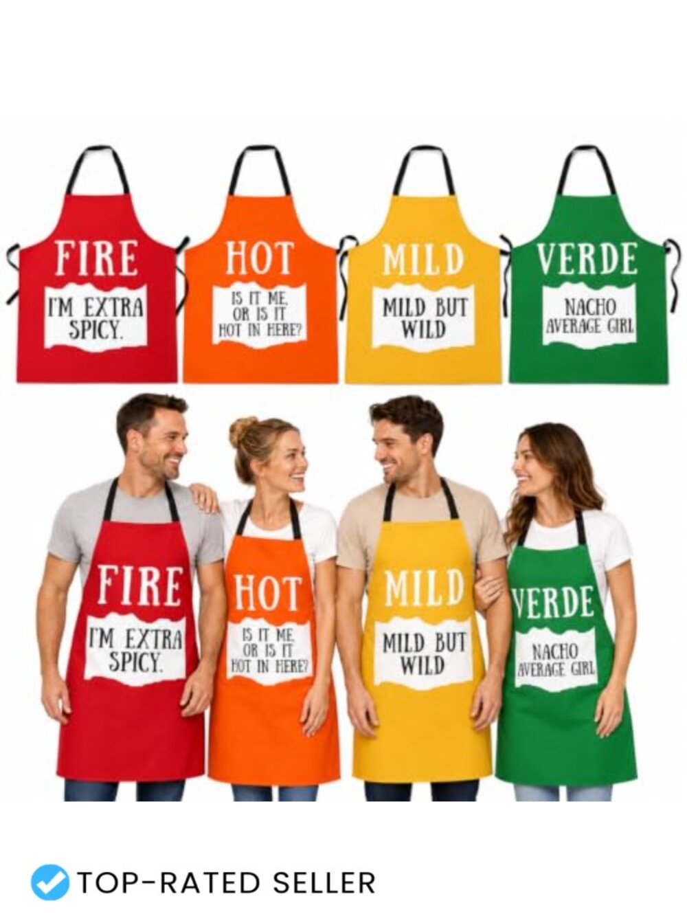 Group Costume Apron Set 4 Pack Adult Halloween Cosplay Party